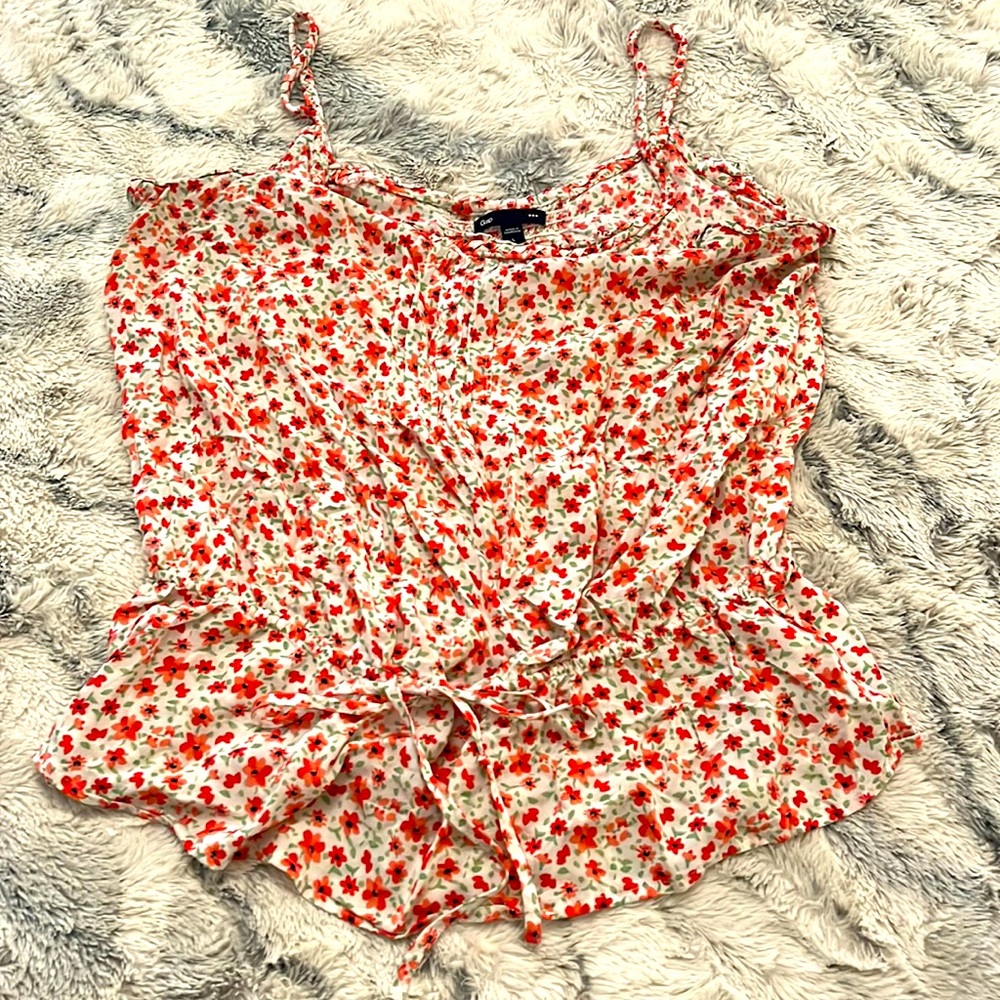 GAP Women’s Floral Tank Top, Size L, Excellent Condition!! Cute!!